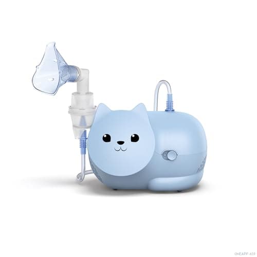 Image of OMRON Nami Cat Children Compressor Nebuliser for Home Use - Electric Inhaler - Easy-to-use Nebulizer Machine for Children, Inhaler Machine for Kids - Effective Treatments for Respiratory Conditions