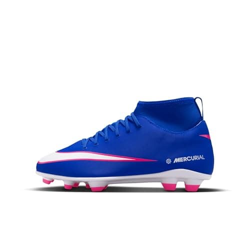Image of Nike Kids Jr Superfly 10 Club FG/MG Football Shoes, Racer Blue/White, 4.5