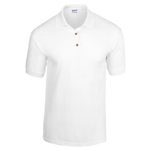 Image of Gildan Adult DryBlend Jersey Short Sleeve Polo Shirt (XL) (White)
