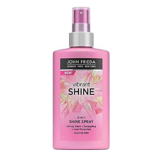 Image of John Frieda Vibrant Shine Weightless Detangling Heat Protection 3-in-1 Spray 150ml, White