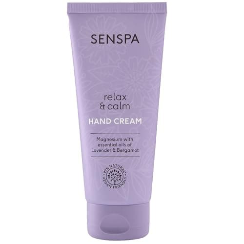 Image of SenSpa Relax & Calm Lavender Hand Cream - Vegan Moisturising Body Lotion with Magnesium - Essentail Oils, Body Butters for Women & Men, Luxury Moisturiser for Dry Skin - 100ml