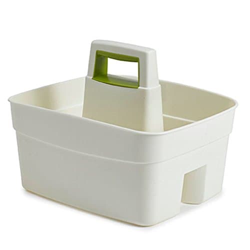 Image of Whitefurze Plastic Handy Kitchen Cleaning DIY Tool Utility Caddy Storage Cream