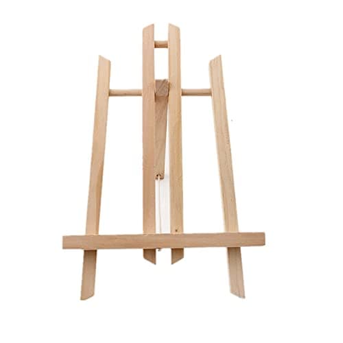 Image of Wooden Small Tabletop Art Display Easels, Desktop Holder Stand, Mini Easel Triangle Frame for Paintings, Weddings, Kids Arts & Crafts