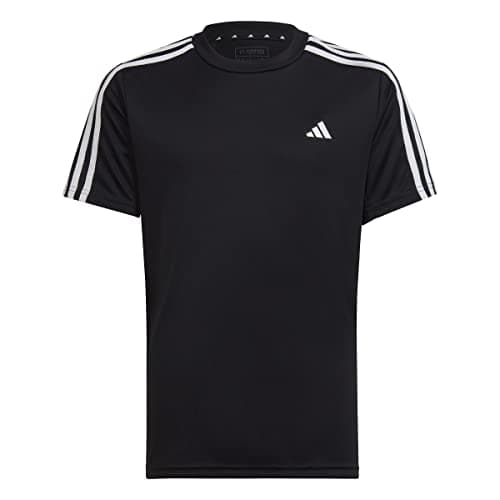 Image of adidas Boy's Train Essentials AEROREADY 3-Stripes Regular-Fit Tee, Black/White, 7-8 Years