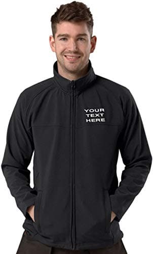 Image of Personalised/Embroidered Black Softshell Jacket Size S-8XL (L)