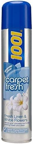 Image of 1001 Carpet Fresh Linen & White Flowers 300ml – Carpet Freshener Foam Spray – Eliminates Odours & Refreshes Carpets, Rugs & Upholstery – Long Lasting Fresh Fragrance