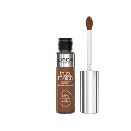 Image of L'Oréal Paris True Match Serum Concealer, Medium Coverage, Radiant Finish, With 1.5% Hyaluronic Acid and Caffeine, Neutralises Dark Circles, Smooths & Replumps Skin, 24H Hydration, 12N