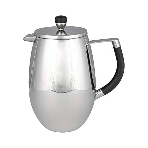 Image of Café Stål Grandeur Range Deluxe Double Wall Stainless Steel Cafetiere French Press Espresso Filter Coffee Maker, Mirror Polished 8-Cup