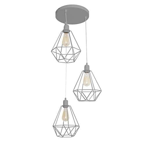 Image of Helam Karo Cluster Pendant Ceiling Light Grey 32cm