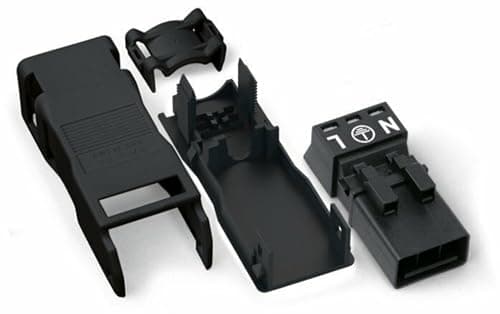 Image of 890-113 | WAGO MALE CONNECTOR/PLUG, WINSTA MINI, 3-POLE, BLACK, A CODING, 16A, 250V, 0.25 TO 1.5MM2