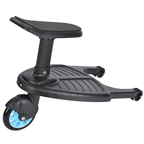 Image of YORKING Wheeled Stroller Board With Seat Standing Board Baby Jogging Travel Stroller Board Toddler Stroller Auxiliary Pedal Suitable For Most Stroller Accessories Blue