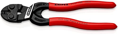 Image of KNIPEX 71 31 160 SB Cobolt S Compact Bolt Cutters Plastic Coated Black atramentized 160 mm