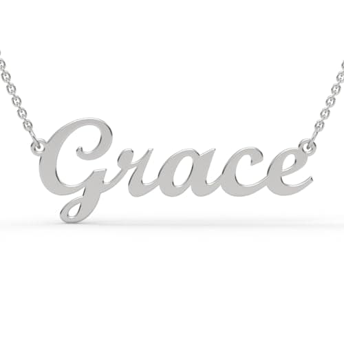 Image of 925 Sterling Silver Personalised Name Necklace – Custom Jewellery Gift for Women with Gift Box (Choose Name, Font & Finish in Silver, Gold, or Rose Gold)