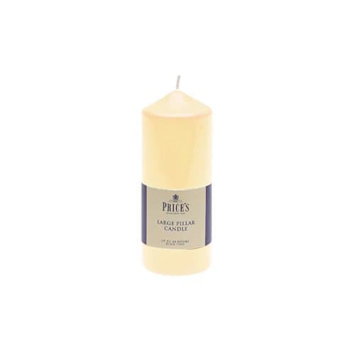 Image of Price's Candles - 6" Ivory Pillar Candles - Smokeless Burn - Unscented - Slow Burning - Non-Drip - Multi-Purpose
