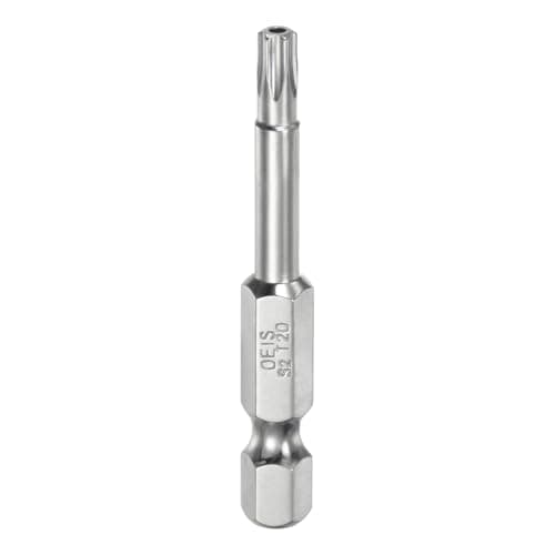 Image of sourcing map T20 Security Torx Bit 1/4" Hex Shank 2" Long S2 Steel Magnetic Tamper Resistant Star Bits Screwdriver Torx Head with Hole for Driver Drill Bits Remove Fastening Screws