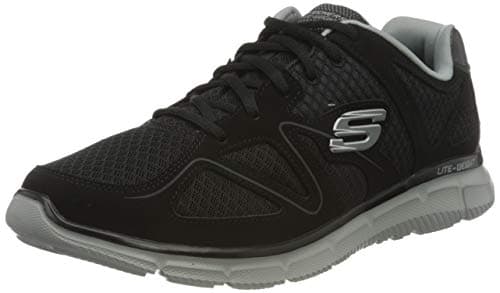 Image of Skechers Skechers Satisfaction 58350-bbk, Men's Low-Top Sneakers, Black (Black 58350-Bbk), 7 UK (41 EU)