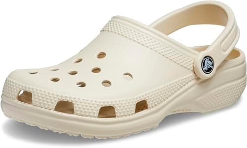 Image of Crocs Unisex Classic Clogs Clogs, Bone,8 UK Men/ 9 UK Women