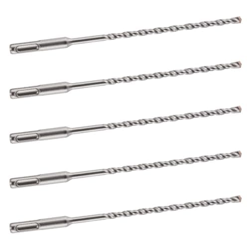 Image of 5 PACK OF - 6.5mm x 210mm LONG SDS + PLUS MASONRY DRILL BIT, TUNGSTEN CARBIDE TIP, FOR STONE CONCRETE BRICK