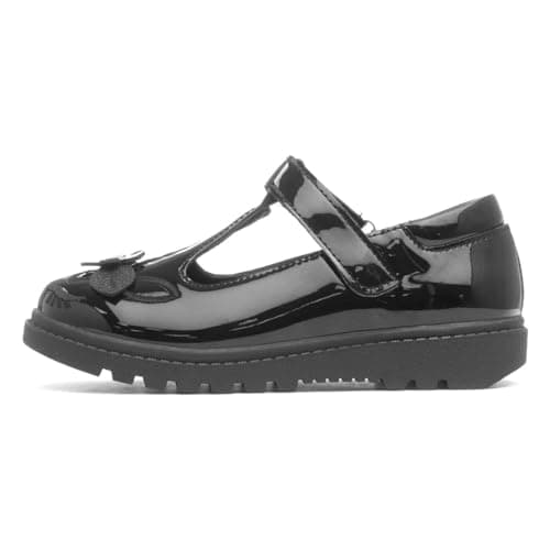 Image of Walkright Laura Girls Black Unicorn Patent Shoe - Size 2 UK - Black