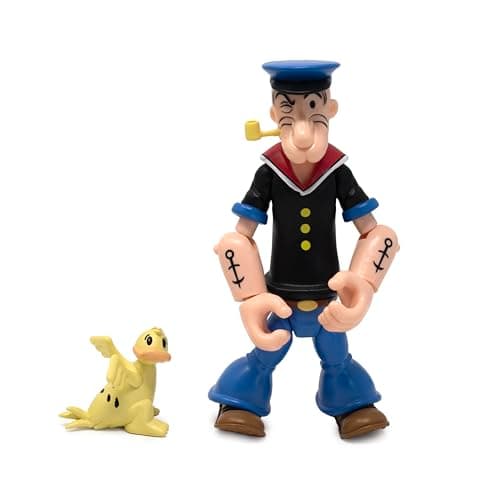 Image of Boss Fight Studio Popeye The Sailor Man First Appearance, Black Shirt Action Figure – Highly Articulated Collectible and Customizable Figurine with Accessories and Alternate Parts – 1:12 Scale