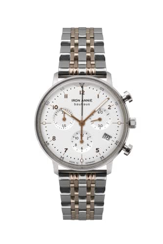 Image of Iron Annie, Bauhaus 5089MB-1 Chronograph, White & Silver, Classic