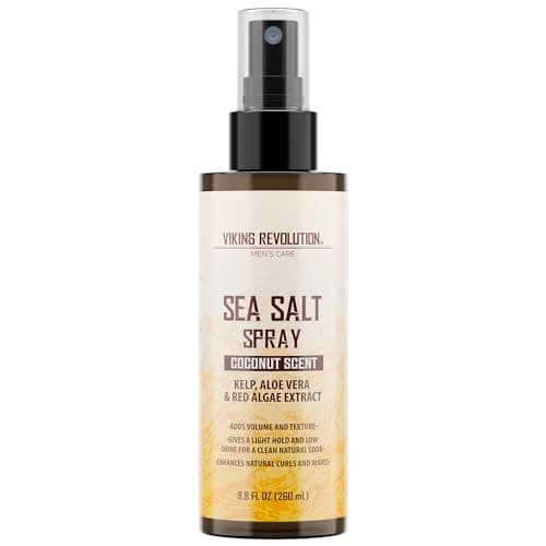 Image of Viking Revolution Coconut Sea Salt Hair Spray for Men - 260 ml - Texturizing With Kelp, Aloe Vera & Red Algae Extract - Surf Spray for Volume & Texture - Gifts for Men
