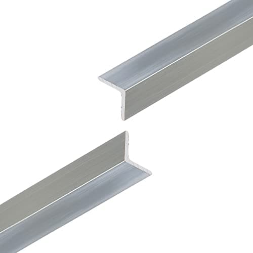 Image of Aluminium Corner Trim - Aluminium Angle Edge Trim - Natural Silver Finish - 1 Metre length (12mm x 12mm)