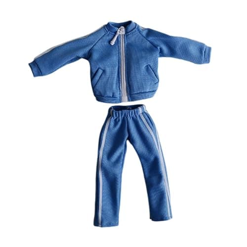 Image of RNXRZANK 1/12 Scale Action Figure, Sports Outfit, School Uniform, Birthday Party Fashion Accessory, Light Blue