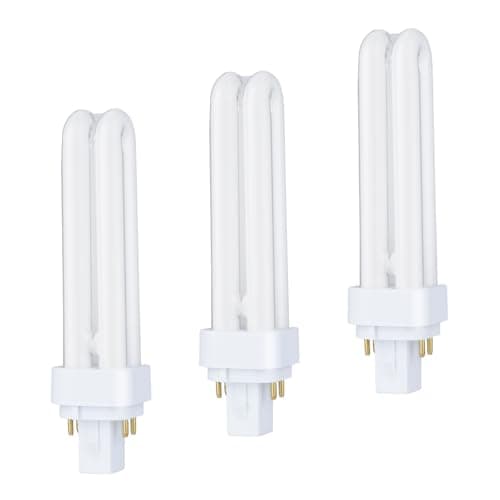 Image of FanciBuy G24q-2 Energy Saving Light Bulbs 18W, 3 Pack G24q-2 4 Pin Bulbs, 4 Pin Bathroom Light Bulbs, 1250LM, Warm White 2700K