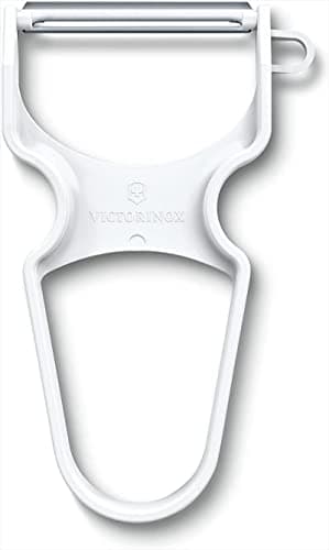 Image of Victorinox Kitchen Utensils, Peeler, Extra Sharp Blade, Straight Edge, Robust Plastic Handle, Stainless Steel, White
