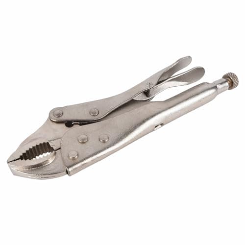 Image of Locking Pliers Mole Grips Heavy Duty Adjustable C Type Curved Jaw Self Lock Pliers for Electrical Pipeline Automobile Maintenance Black red (7" 175mm)