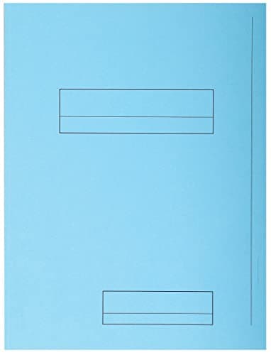 Image of Exacompta - Ref 335006E - Super 210 Printed 2-Flap Folders - 240 x 320mm in Size, Suitable for Holding A4 Documents, 210gsm Card, Pre-Printed - Light Blue (Pack of 50)