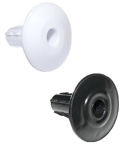 Image of electrosmart Pack of 12 Single Feed-Thru Cable Wall Entry Grommets - 6x Black and 6x White - Suitable for most RG6 / WF100 Cable