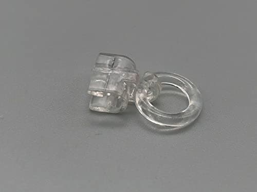Image of Pack of 20 13mm Clear Clip on Roman Blind Rings