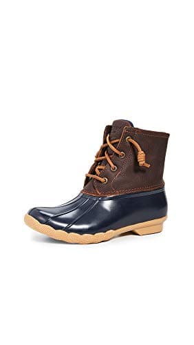 Image of Sperry Women's Saltwater Core Boots, Tan/Navy, 7.5 Wide