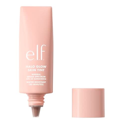 Image of e.l.f. Halo Glow Skin Tint SPF 50, Tinted Moisturiser For Light, Buildable Coverage, Creates A Natural Glow, Vegan & Cruelty-Free, 14 Deep Warm