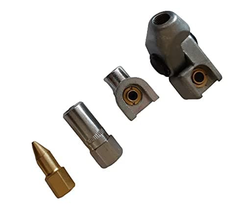 Image of 4pk Lumatic Grease Gun Connector Couplers 1/8"BSP Slide/Hex Nipples Connical & 4 Jaw Hydraulic