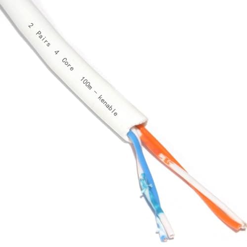 Image of kenable Telephone Extension Cable 2 Pair 4 Core Wire for Phone Systems CW1308 Reel 100m