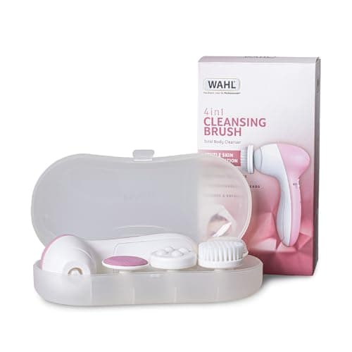 Image of Wahl 4-in-1 Facial Cleansing Brush with Face Massager and Cleanser Brush Attachments, ZY046