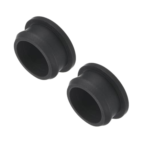 Image of sourcing map Silicone Snap in Locking Hole Plugs,Rubber Panel Seal Cover Flush Type Panel Round for Kitchen Rubber Bulkheads Waterproof Sealing Plugs 28mm/1.1 Inch Diameter Black,Pack of 2