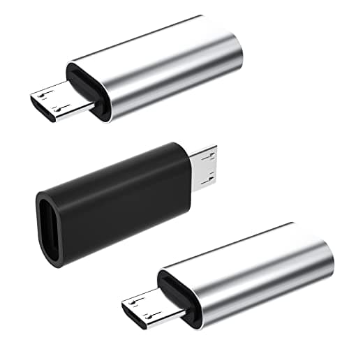 Image of Lightning Female to Micro USB Male Adapter(3Pack)Android Power Charging Data Sync Compatible for Samsung Galaxy S7 S6 Edge Nexus 5 LG for Iphone 13 Pro 7 8 Plus X Ipad Cord Charge Cable Port Converter