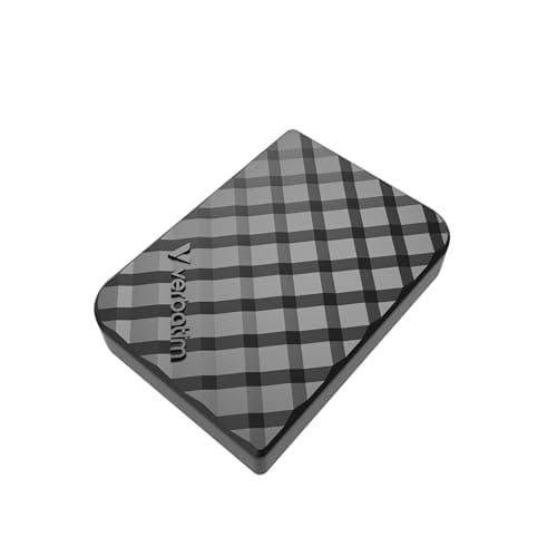 Image of Verbatim Store 'n' Go Mini Diamond Portable SSD 1TB, USB 3.2 Gen 1 with USB-C Adapter 1000MB/s, Compact 35g, High Speed Data Transfer, Nero Backup Software, for PC & Mac, Black