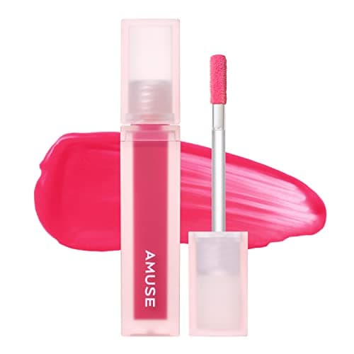 Image of Amuse Dew Velvet Semi Matt Fresh Dewy Velvet Texture Korean Makeup Transfer-proof Lipstick Glossy Vegan 03 HIBISCUS