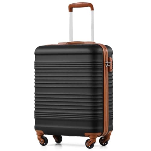 Image of COOLIFE Cabin Suitcase, 55x40x20cm Cabin Luggage with ABS Hard Shell, Lightweight Carry On Suitcase Included TSA Lock & 4 Wheels, Suitable for Ryanair, Easyjet, Paid Hand Luggage Carry-Ons