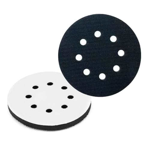 Image of 2 PCS Foam Sanding Pads 125mm Soft Sponge Interface Pad Black 8 Holes Hook & Loop Soft Pad Polishing Pads for Orbital Eccentric Sander