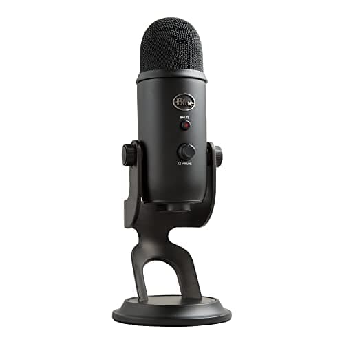 Image of Logitech for Creators Blue Yeti USB Microphone for Recording, Streaming, Gaming, Podcasting on PC and Mac, Condenser Mic for Laptop or Computer with Blue VO!CE Effects, Adjustable Stand - Black