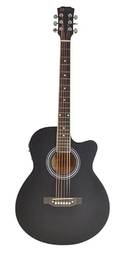 Image of Electro Acoustic Guitar Matt Black Finish 40” Cutaway
