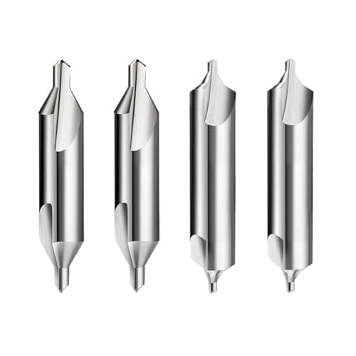 Image of HSS Center Drill Bits, Carbide Center Drill Bits 60 Degree Countersink Angle Metal Drills CNC Tungsten Steel Multiple Sizes(D2xD6x100L)
