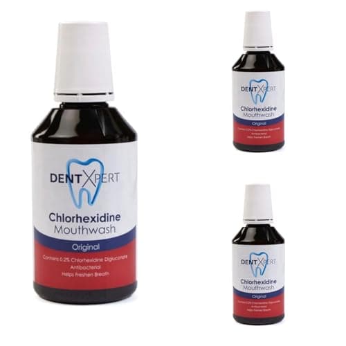 Image of Chlorhexidine Antiseptic Mouthwash Original Flavour 300 Millilitre - 3 Pack