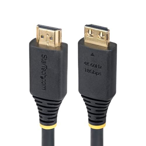 Image of StarTech.com 30cm (1ft) High Speed HDMI Cable with Gripping Connectors, 4K 60Hz/1440p 144Hz, 18Gbps, UHD HDMI Cord, TPE Jacket